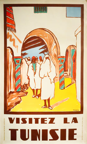 1950's Tunisian Travel Poster, "Visitez la Tunisie" - Yahia